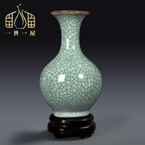 I-I-Uk Jingdezhen Ceramic instrumental Chinese imitation antique crack vase Living room wine cabinet Home Decorative Goods Pendulum