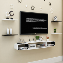 TV set-top box shelf hanging wall shelf Bedroom living room film and television TV background wall hanging creative decoration