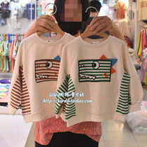 Chiumii Discount South Korea Imported Child Clothing Autumn Boy Girl Child Casual Ocean Gas Cartoon Dinosaur Vee C1