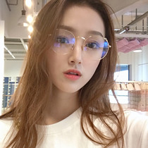 Korean version of the net red ins with the same glasses frame female retro literary cat ears flat mirror myopia radiation blue light