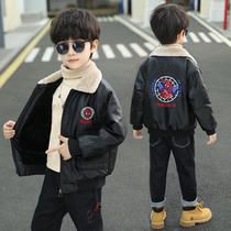 Boy Spider-Man Fur Coat Jacket 2021 Autumn Winter New Ocean Qi Children Baby Gafu Thickened Cartoon Jacket Tide