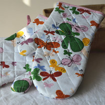 New callyco cotton oven microwave insulation anti-hot gloves butterfly