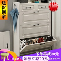Shoe cabinet household door large-capacity ultra-thin dump 17cm storage cabinet Simple balcony entrance cabinet one-piece shoe rack
