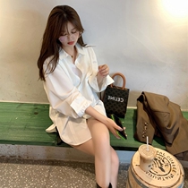 2022 Early spring New design sensation Little crowdwhite shirt Women fall French style retro Dont make a small blouse shirt