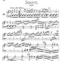 Beethoven No. 25 Sonata in G major op79no25 original piano score with fingering