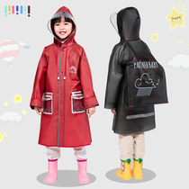 Childrens raincoat fashion Korean version of primary school students kindergarten boys and girls go to school full body with school bag baby poncho