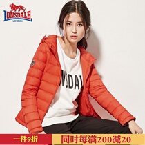Dragon Lion Dell counter down jacket female slim hooded top light and thin solid color short coat 232321000