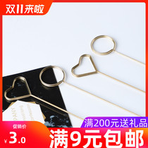 Flower Packaging Metal Card Holder Flower Spot Postcard Clip Gold Handmade diy Material Flower Bouquet Flower Flower Bouquet