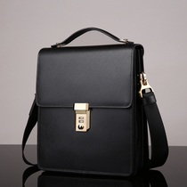 Vertical handbag Male Bull Leather Single Shoulder Bag Men Skew Satchel Business Foreskin Bag mens handbag Handbags Large capacity