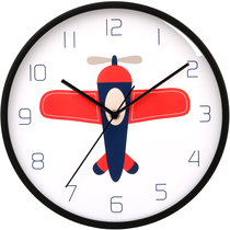 Polaris wall clock living room home silent childrens room Cartoon creative clock bedroom plane pattern clock hanging watch