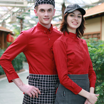 Hotel work clothes Female fast food restaurant hot pot shop Coffee shop Restaurant work clothes Male catering waiter work clothes long sleeves