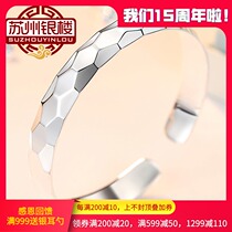 Suzhou silver building 999 bracelet Diamond face glossy fashion bracelet female girlfriend birthday gift