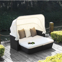 Outdoor Rattan Sofa Combined Balcony Casual with shed Canopy Chair Sofa Villa outdoor Garden Courtyard Shading bed