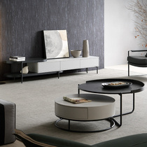 Shu Chun Italian minimalist coffee table TV cabinet combination personality art Nordic light luxury coffee table cabinet combination set