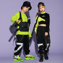 Children Street Dance Suit Boy Girl Hiphop Performance Clothing Hip Hop Handsome Young Children Jazz Dance Walk Show Boatwear