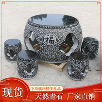 Stone table Stone stool Courtyard Garden Home villa Antique marble tea table Park chess Outdoor stone table and chair