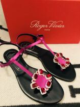 roger vivier summer silk thong flat diamond buckle