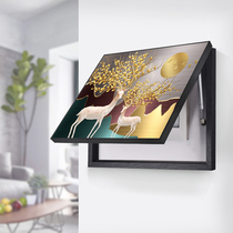 Modern simple meter box decorative painting shielding porch gate switch mural living room push-pull distribution box hanging painting