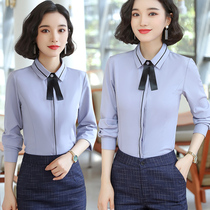 Professional shirt woman 2020 new spring and autumn fashion work clothes with long temperament and white shirt overalls