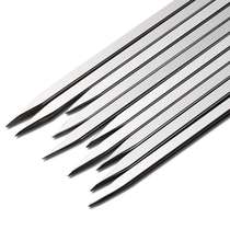 304 stainless steel barbecue flat 1 4 thick*25cm long polished flat sign barbecue brazer barbecue needle iron signature