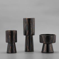 Modern new Chinese creative ceramic vase Three sets swinging pieces Living room Dining Room Table Tea Table Flower Illustrator Furnishing