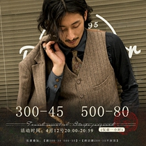 SOARIN Inron retro striped suit waistcoat for mens business casual workout with small waistcoat for waistcoat