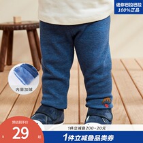 Mini Balabala girl leggings winter clothes Children Baby pants Baby Baby Baby Baby Baby plus velvet trousers anti-season