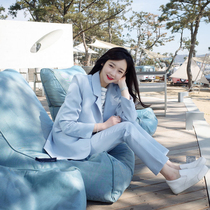 2021 open spring black career positive dress with slim temperament Western-style suit women 90% pants two sets little suit