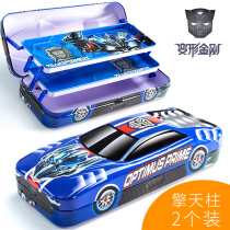 Car Story Pen Box Male Primary School Pupil Box Lightning McQueen Cartoon Kindergarten Kids Pencil Box