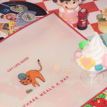 Zuo Ham Dun Road Cartoon cute pvc Western mat Waterproof and oil-proof heat insulation creative pet placemat plate bowl mat