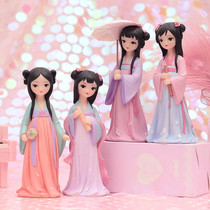 Set of 4 Combination Gifts Im Gege Series Palace Style Girls Ornaments Decorations for Girls Birthday Gifts