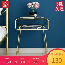 Bedroom bedside table Nordic mini coffee table iron side several modern simple bed side corner iron bed side environmental protection