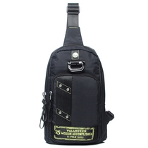  Chest bag mens 2021 new trendy Korean version of casual business wild large capacity canvas messenger bag backpack shoulder waterproof