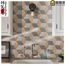 Nordic retro cement three-color antique tile hexagonal matte non-slip wear-resistant kitchen bathroom wall floor tiles