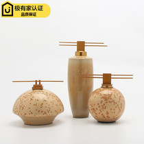 Modern New Chinese minimalist ceramic storage tank swinging pieces TV cabinet Xuanguan Bogu shelf sale of soft-mounted handicraft