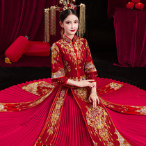 Xiuhe dress bride 2021 new Chinese wedding dress wedding dress dress thin pregnant woman Wo dress large size Xiuhe summer