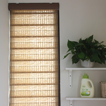  Manshan art curtains custom American modern study office curtains Roller blinds Zebra blinds sunshade grass and linen soft yarn