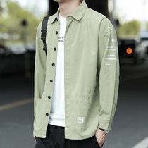 Fugui bird shirt mens 2022 new loose long sleeves jacket blouses Korean version Trend casual yuppie dress mens clothing