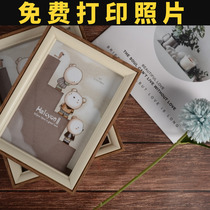 Nordic solid wood creative photo frame Modern simple 6 inch 7 inch frame ins wind living room bedroom personality decoration table