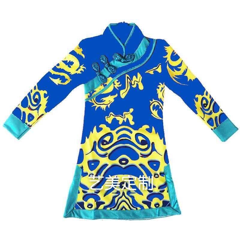 The Qipao China Wind Cheerleading the Gymnastics Cheerleading competition Costume Men and Men Custom for Adult Children