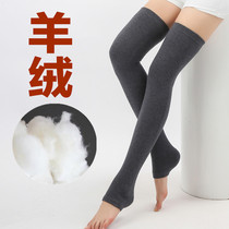 Cashmere leggings womens knees old legs knee joints cold-proof wool extended knee pads non-slip mens autumn and winter