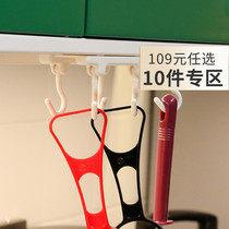 Japan KM kitchen ceiling adhesive hook multi-purpose Cabinet hanging cabinet viscose type six hook kitchenware adhesive hook
