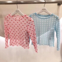 F2DCA2366 2652 Taiping bird childrens clothing special cabinet girl 2020 summer new long sleeves bottom thin T-shirt