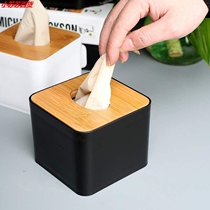 Susu Japanese bamboo tissue box food stall Hotel Hotel Square small pumping box napkin box storage box