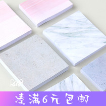 Creative Student Stationery Natural Marble Texture Convenience Stickable to tear down and sign this sub-message note N post