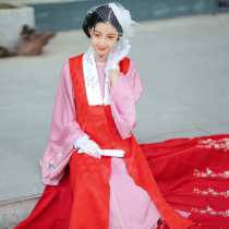 The Viscount autumn color flower under the language is longer than a Ming imitation makeup flower stand collar long jacket skirt horse face skirt Hanfu Spring and autumn winter