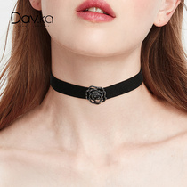 Black collar clavicle chain cover scar necklace 2021 new neck band edge cover neck wild necklace female summer