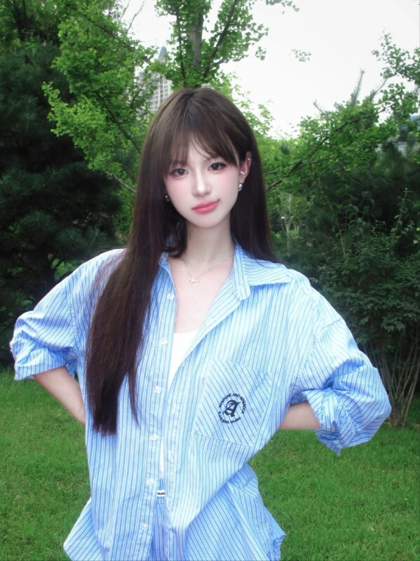 真我黑长直漫画齐刘海假发套 全真发整顶设计 自然隐形无痕贴合 长发飘逸顺滑