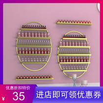 Wrought iron nail wall hanging rack Nail shop wall display rack Nail oil glue shelf Cosmetics shop nail polish shelf