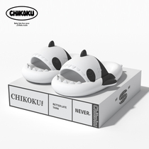 chikoku kitten shark slippers male and female summer sandal slippers indoor home non-slip bacteriostatic wear resistant soft sole couple